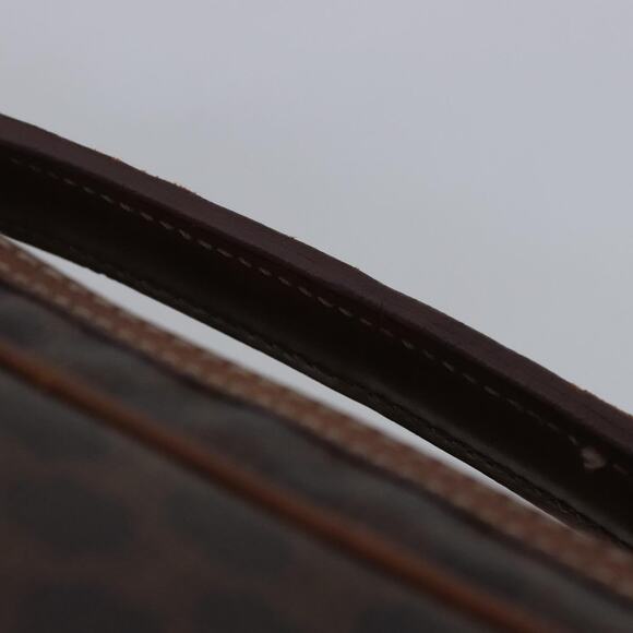 CELINE Macadam Canvas Hand Bag Pvc Leather Brown Gold - Picture 8 of 13